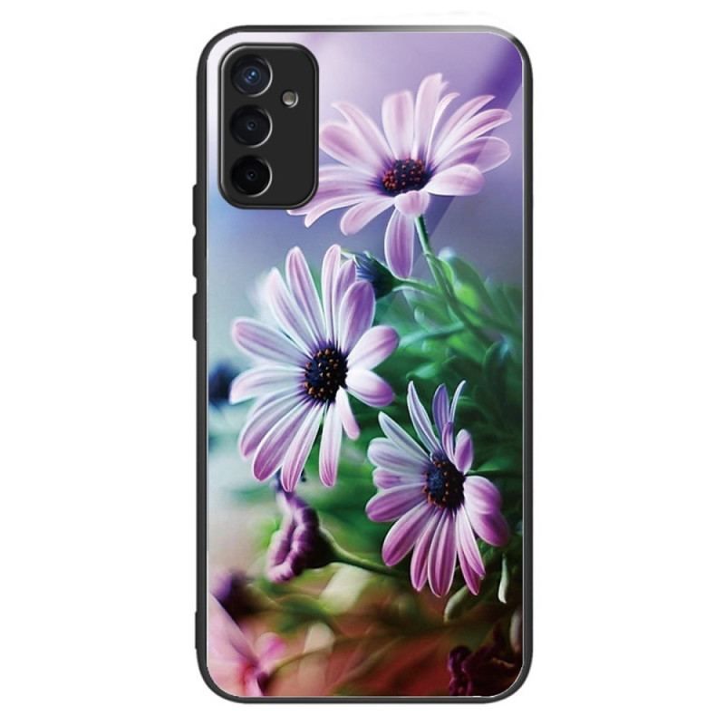 Coque Samsung Galaxy M13 Verre Trempé Fleurs