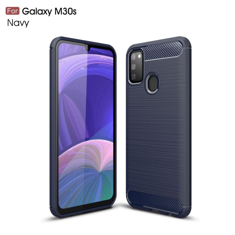 Coque Samsung Galaxy M21 Fibre Carbone Brossée