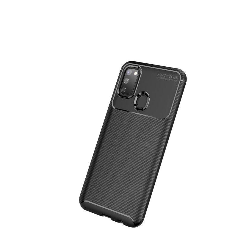 Coque Samsung Galaxy M21 Flexible Texture Fibre Carbone