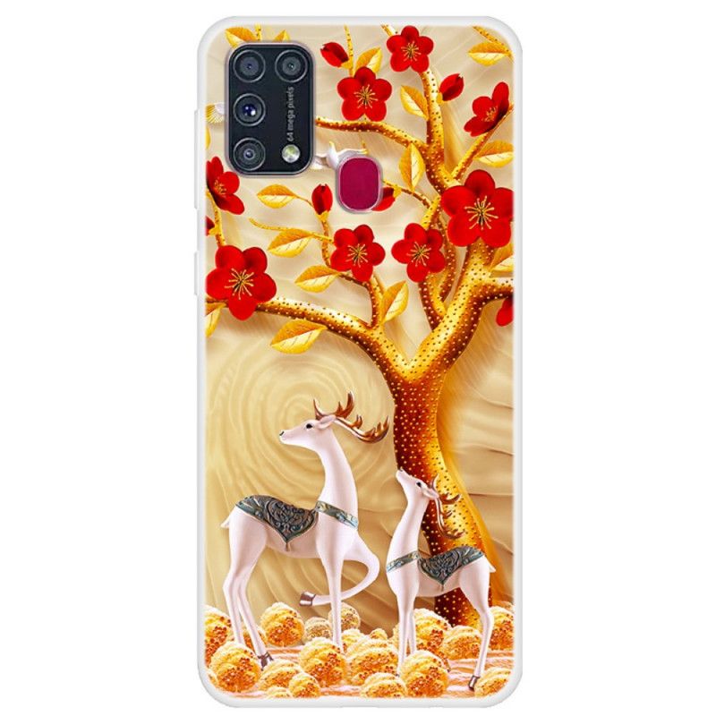 Coque Samsung Galaxy M31 Arbre Doré