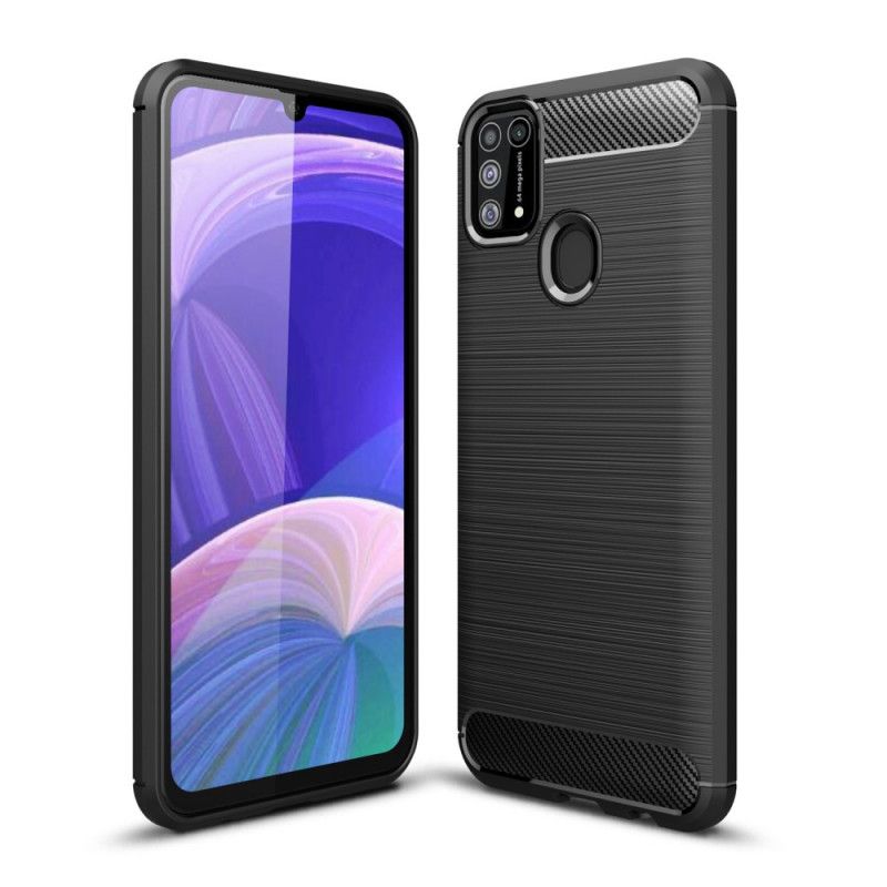 Coque Samsung Galaxy M31 Fibre Carbone Brossée