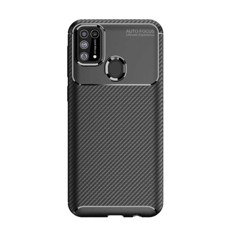 Coque Samsung Galaxy M31 Flexible Texture Fibre Carbone