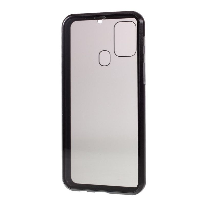 Coque Samsung Galaxy M31 Rebords Métal Et Verre Trempé