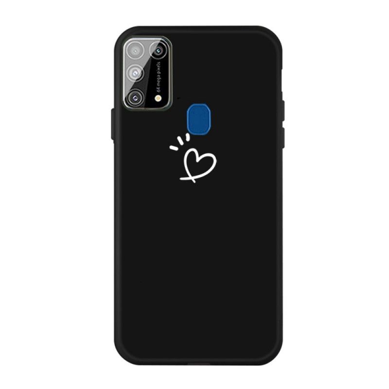 Coque Samsung Galaxy M31 Silicone Coeur Battant