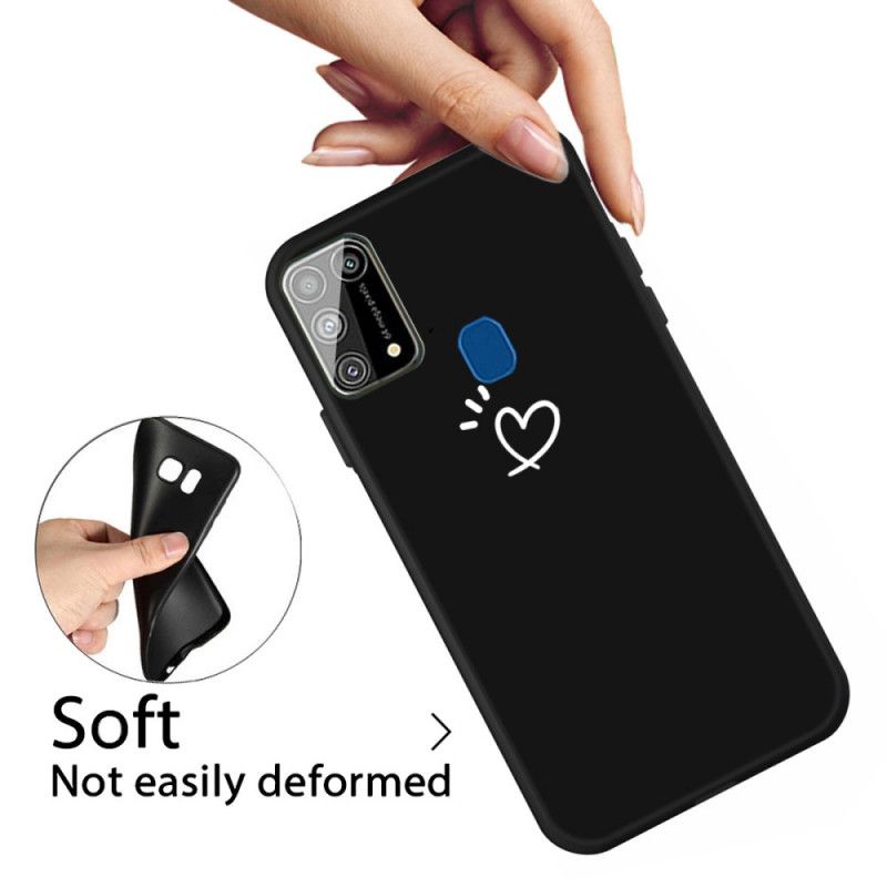 Coque Samsung Galaxy M31 Silicone Coeur Battant