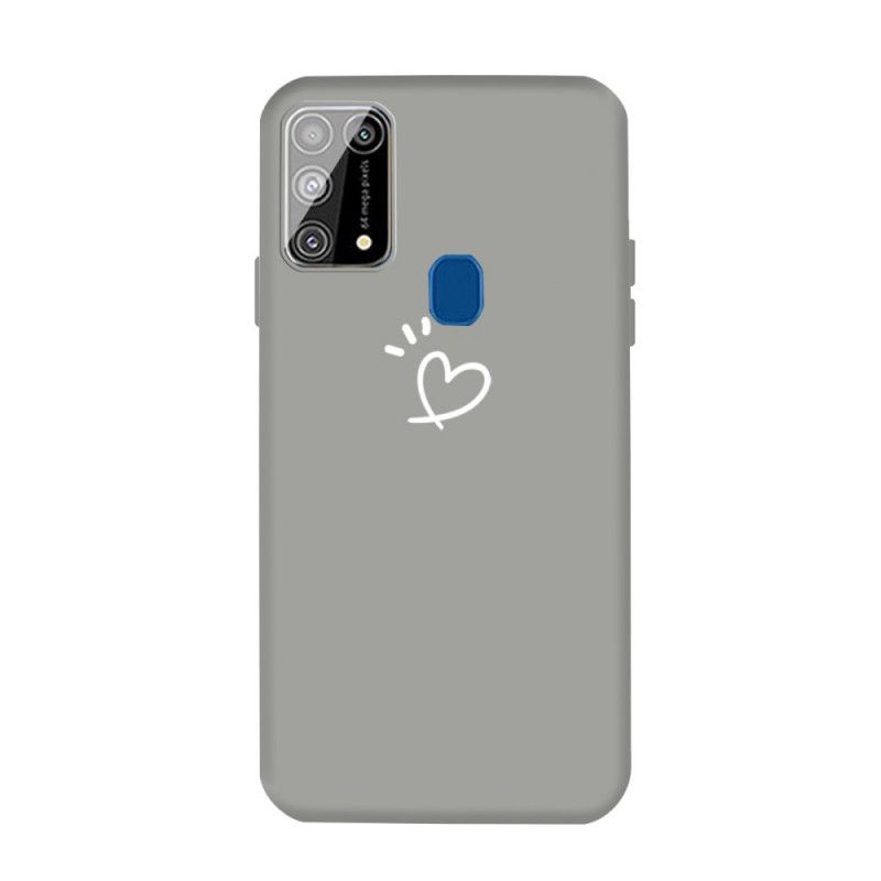 Coque Samsung Galaxy M31 Silicone Coeur Battant