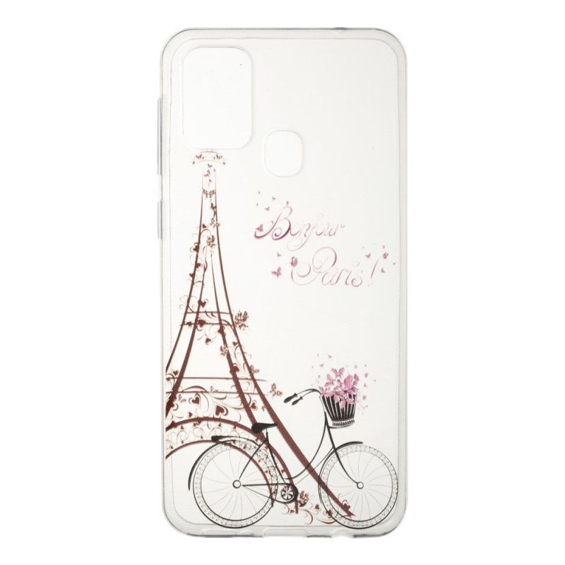 Coque Samsung Galaxy M31 Transparente Bonjour Paris