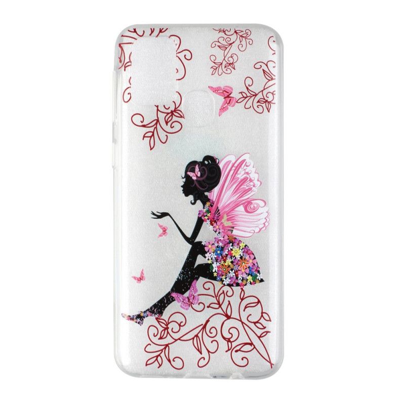 Coque Samsung Galaxy M31 Transparente Fée Fleurie