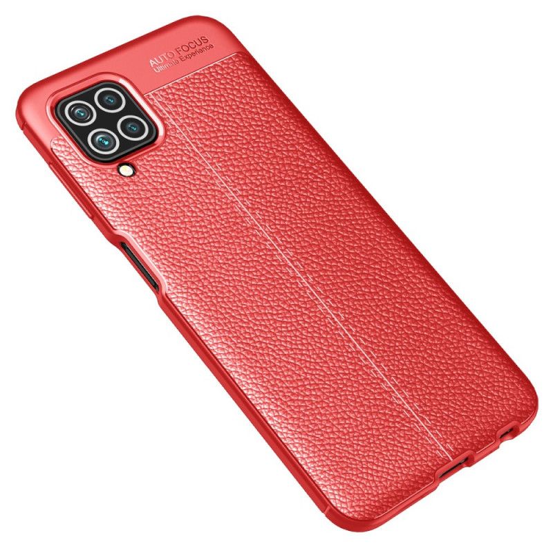 Coque Samsung Galaxy M32 Effet Cuir Litchi Double Line