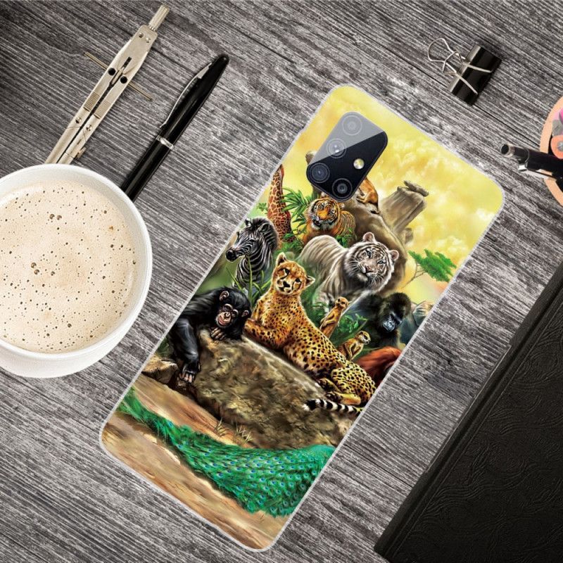 Coque Samsung Galaxy M51 Animaux Safari