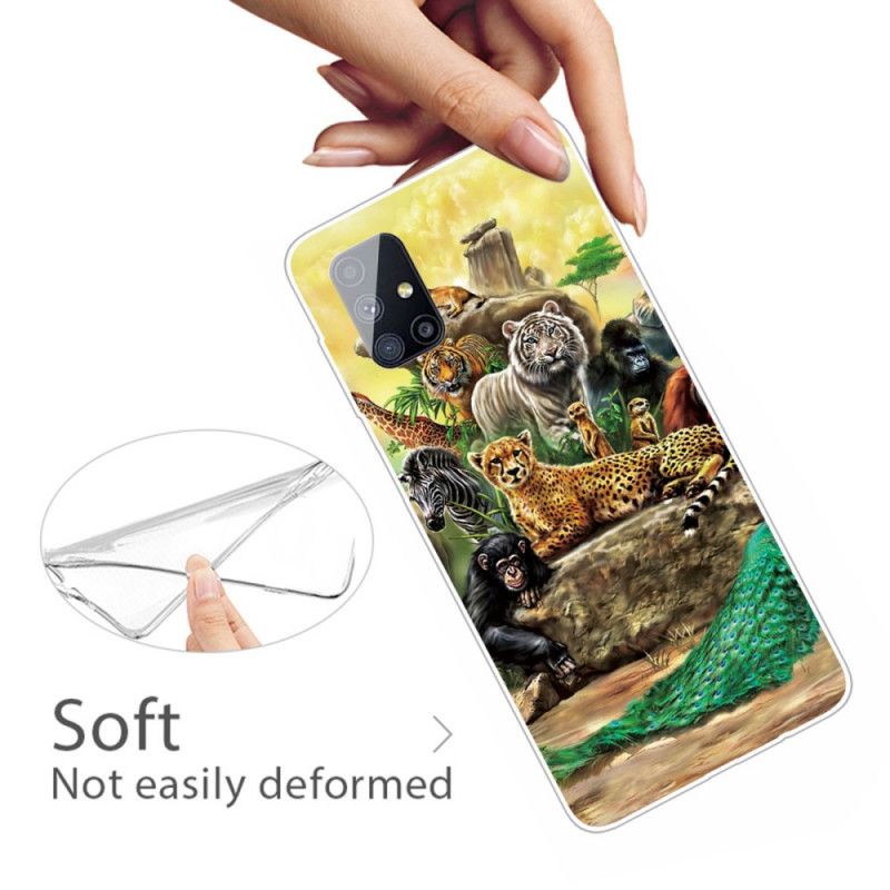 Coque Samsung Galaxy M51 Animaux Safari