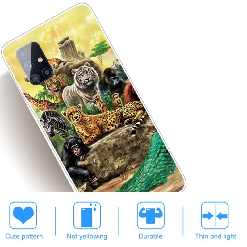 Coque Samsung Galaxy M51 Animaux Safari