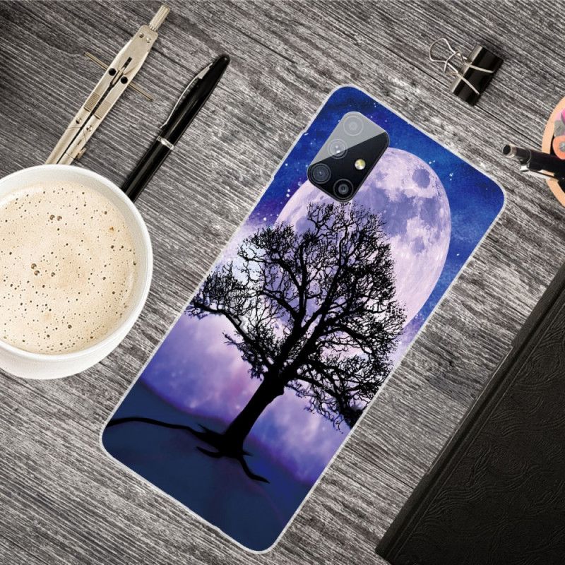 Coque Samsung Galaxy M51 Arbre Et Lune