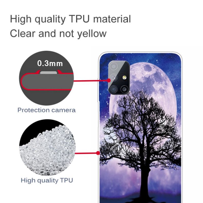 Coque Samsung Galaxy M51 Arbre Et Lune