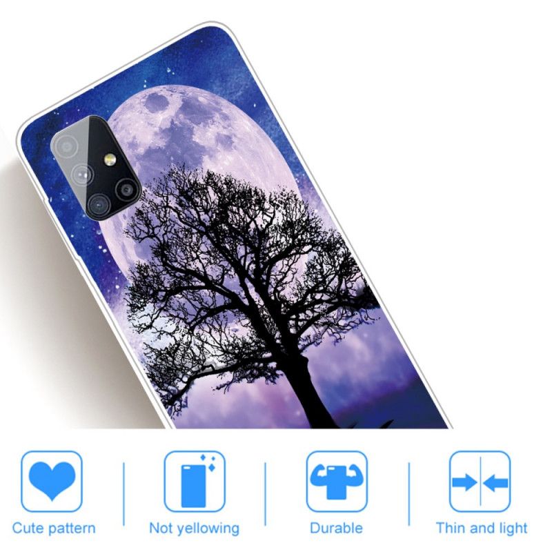 Coque Samsung Galaxy M51 Arbre Et Lune