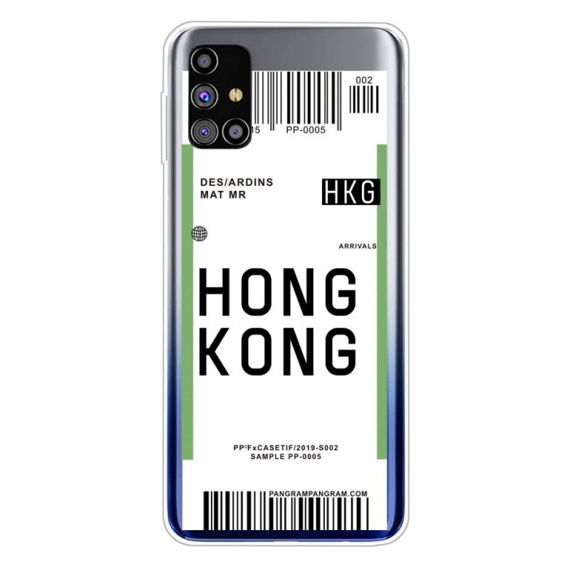 Coque Samsung Galaxy M51 Boarding Pass To Hong Kong