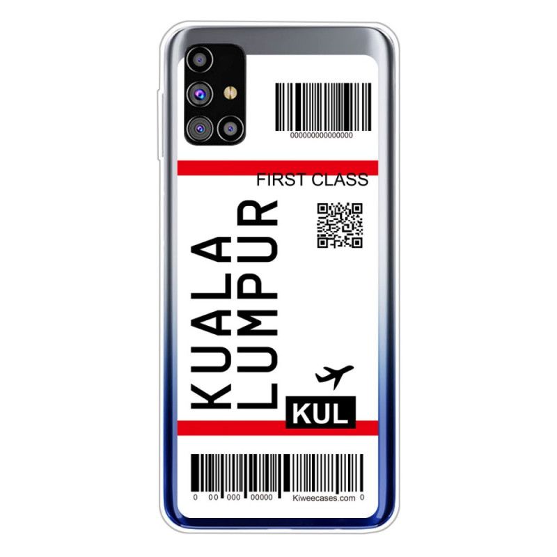 Coque Samsung Galaxy M51 Boarding Pass To Kuala Lumpur