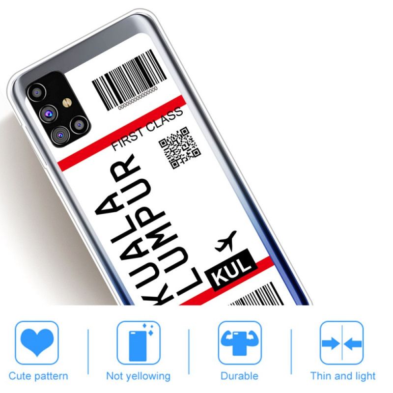 Coque Samsung Galaxy M51 Boarding Pass To Kuala Lumpur