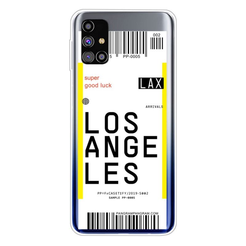 Coque Samsung Galaxy M51 Boarding Pass To Los Angeles