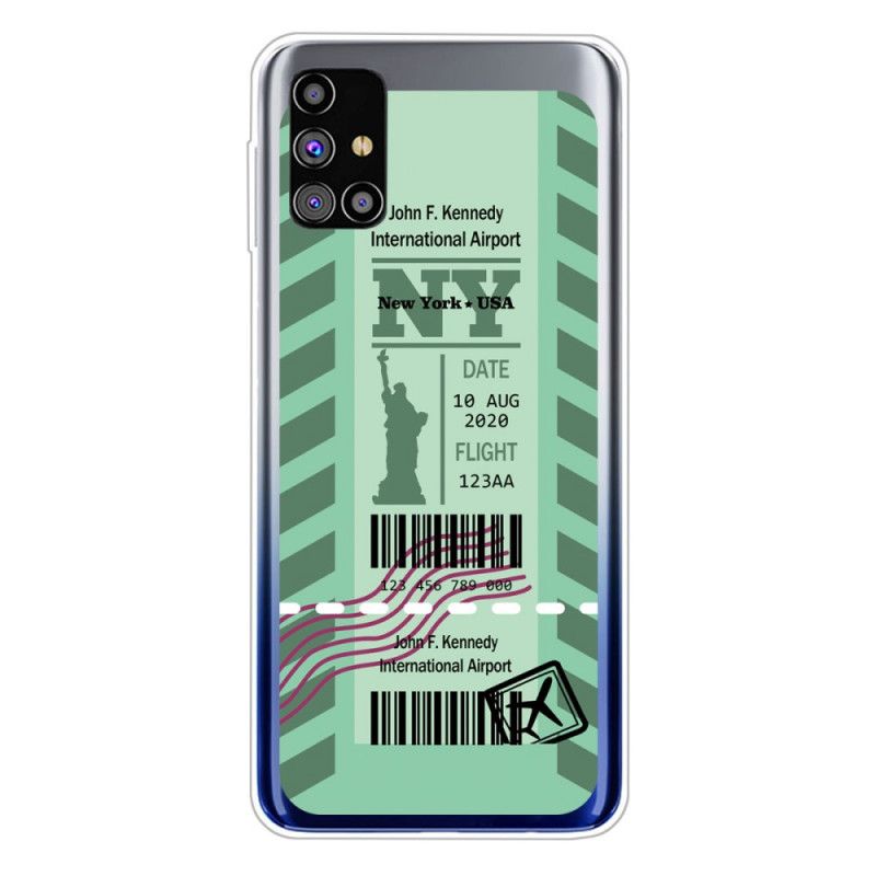 Coque Samsung Galaxy M51 Boarding Pass To New York