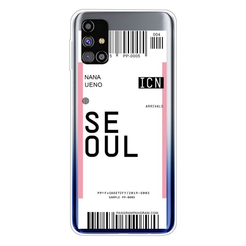 Coque Samsung Galaxy M51 Boarding Pass To Seoul