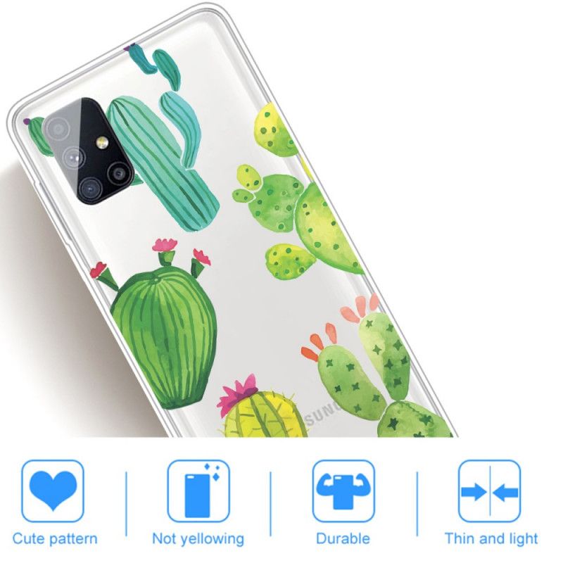 Coque Samsung Galaxy M51 Cactus Aquarelle