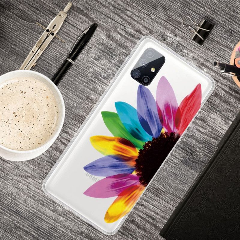 Coque Samsung Galaxy M51 Fleur Colorée