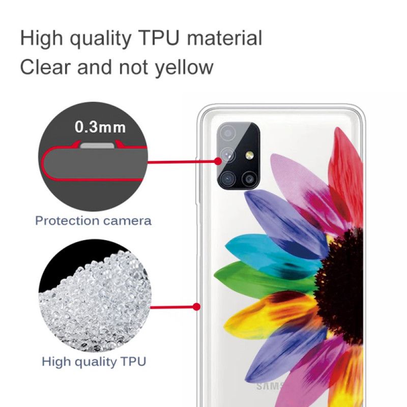 Coque Samsung Galaxy M51 Fleur Colorée