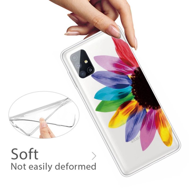 Coque Samsung Galaxy M51 Fleur Colorée