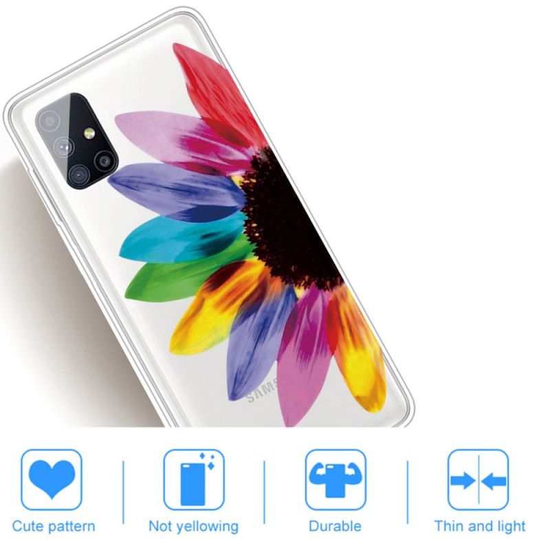 Coque Samsung Galaxy M51 Fleur Colorée