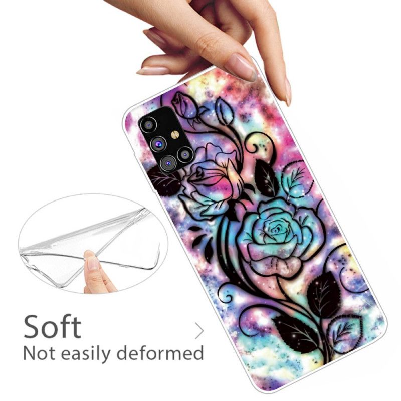 Coque Samsung Galaxy M51 Fleur Graphique