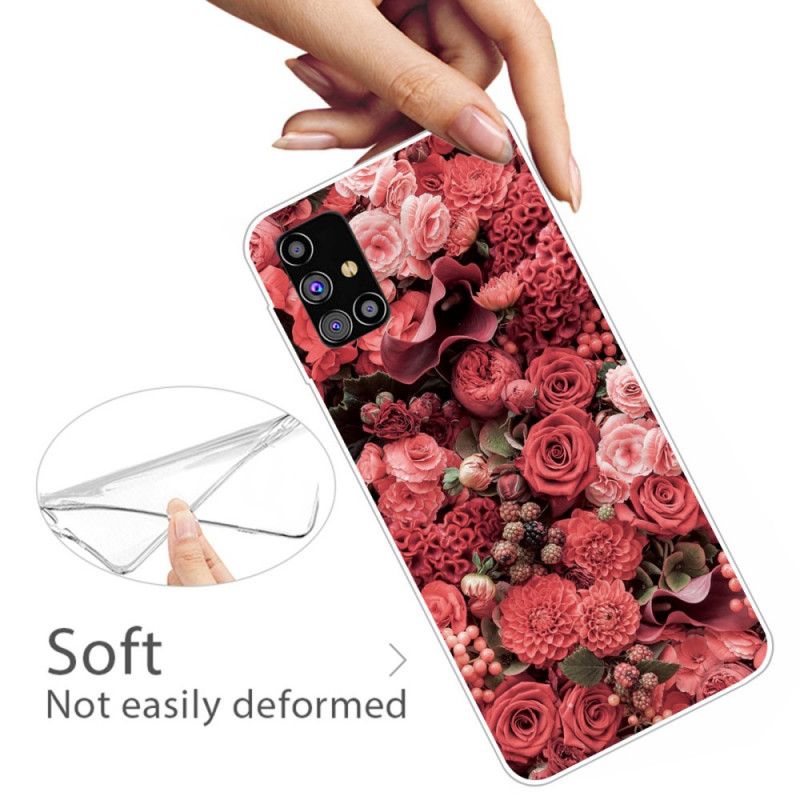 Coque Samsung Galaxy M51 Fleurs Intenses