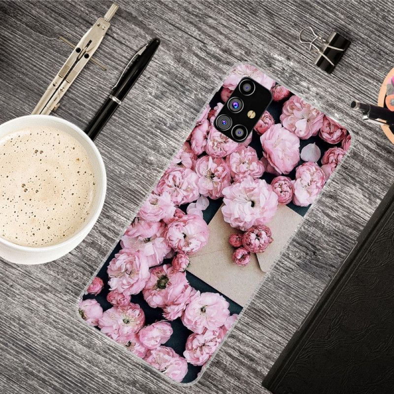 Coque Samsung Galaxy M51 Fleurs Intenses