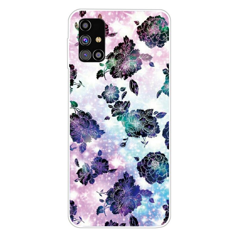 Coque Samsung Galaxy M51 Fleurs Vintage Colorées