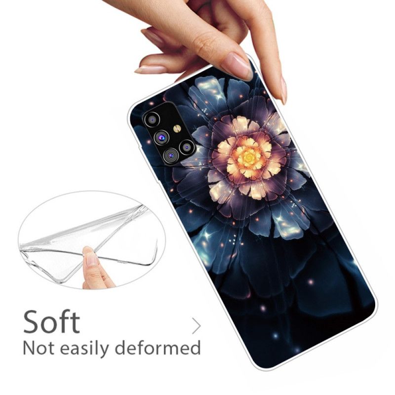 Coque Samsung Galaxy M51 Flexible Fleurs