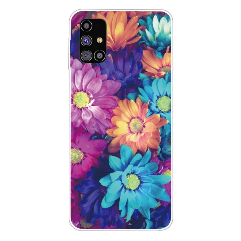 Coque Samsung Galaxy M51 Flexible Fleurs