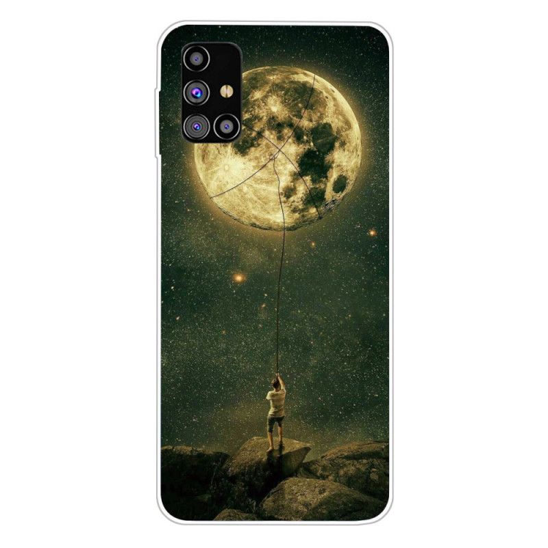 Coque Samsung Galaxy M51 Flexible Homme À La Lune