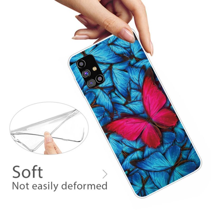 Coque Samsung Galaxy M51 Flexible Papillons