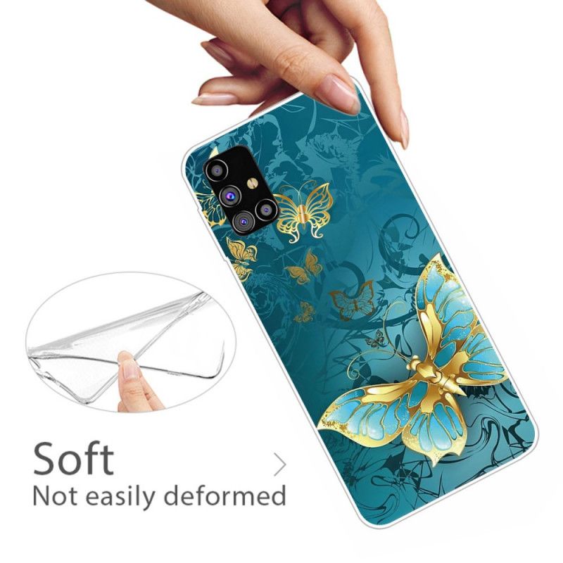 Coque Samsung Galaxy M51 Flexible Papillons