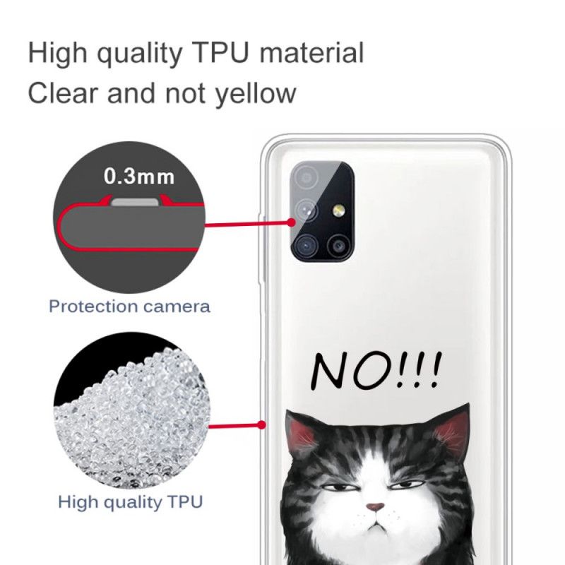 Coque Samsung Galaxy M51 Le Chat Qui Dit Non