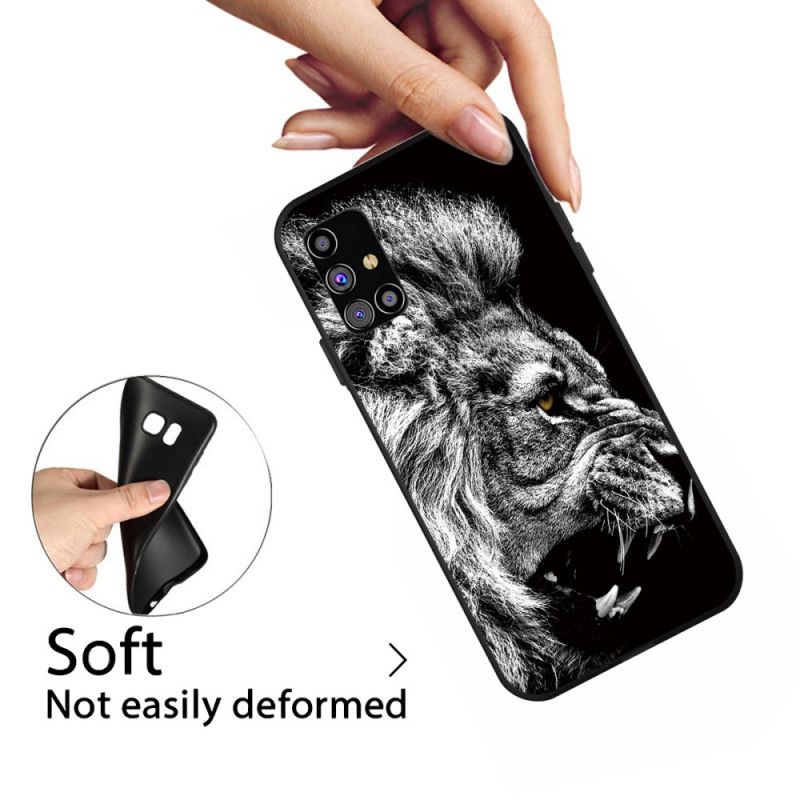 Coque Samsung Galaxy M51 Lion Féroce
