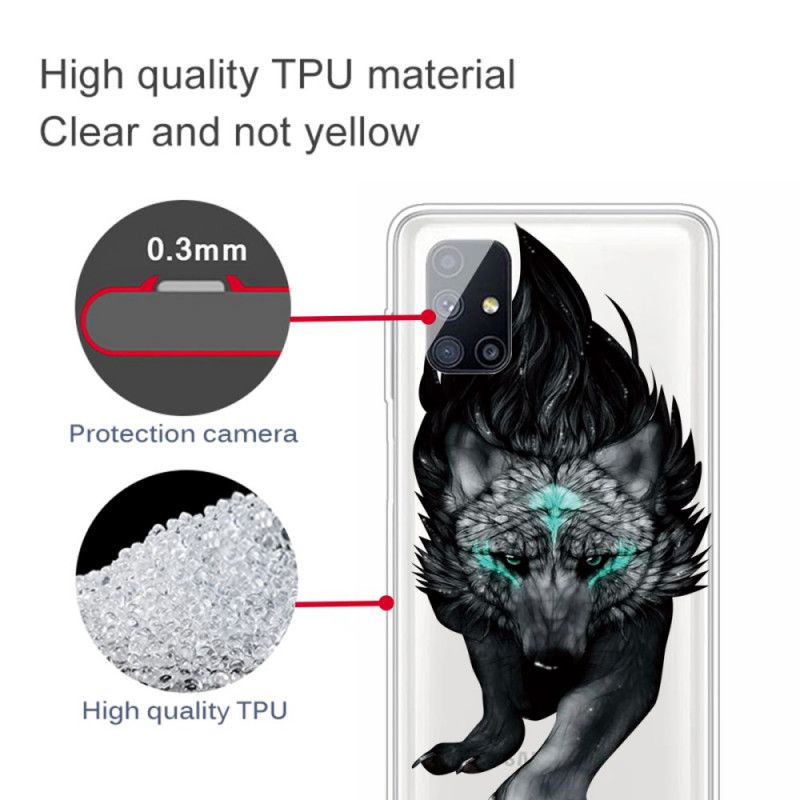 Coque Samsung Galaxy M51 Loup Graphique