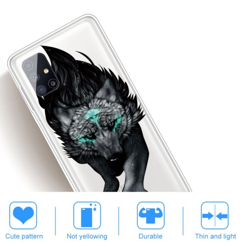 Coque Samsung Galaxy M51 Loup Graphique