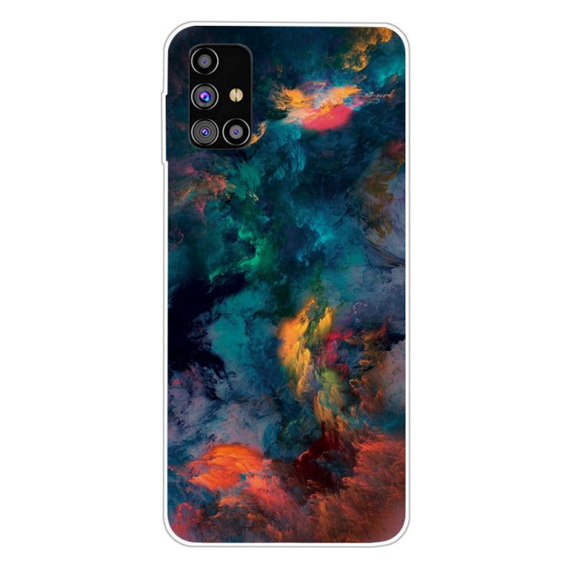 Coque Samsung Galaxy M51 Nuages Colorés