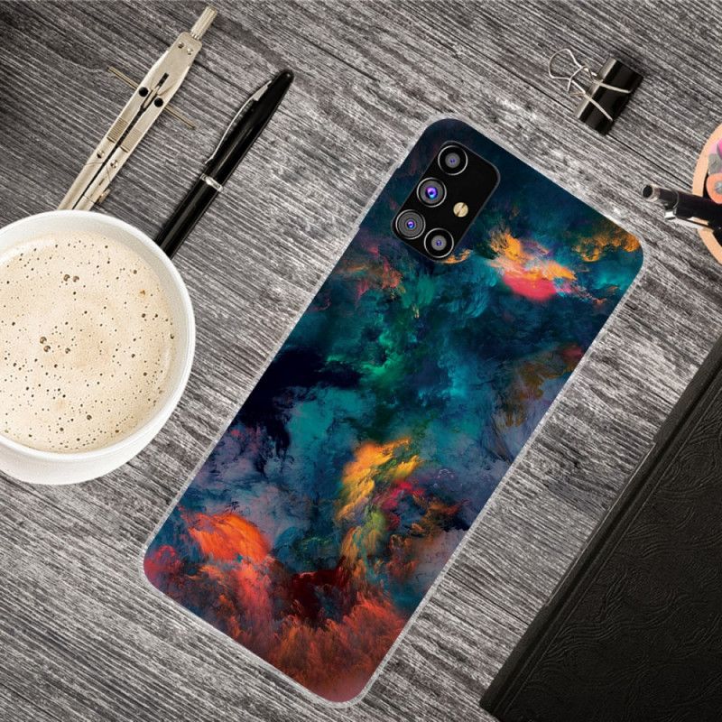 Coque Samsung Galaxy M51 Nuages Colorés