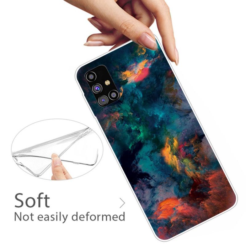 Coque Samsung Galaxy M51 Nuages Colorés