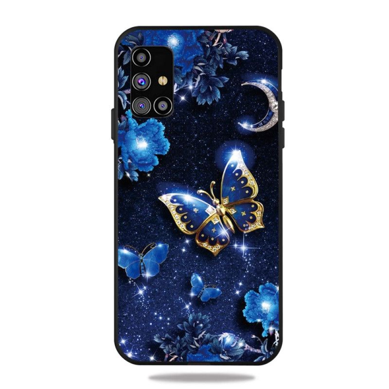 Coque Samsung Galaxy M51 Papillon La Nuit