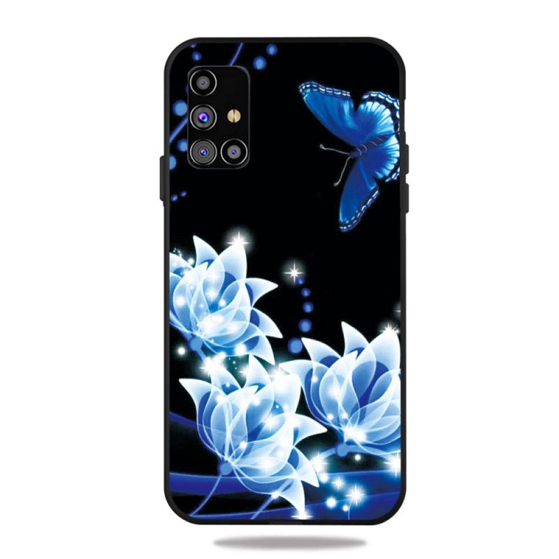 Coque Samsung Galaxy M51 Papillon La Nuit