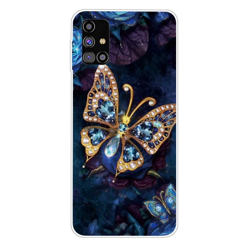 Coque Samsung Galaxy M51 Papillon Luxe