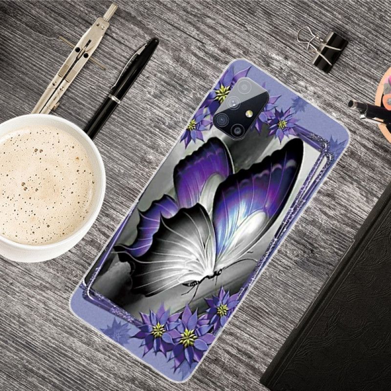 Coque Samsung Galaxy M51 Papillon Royal